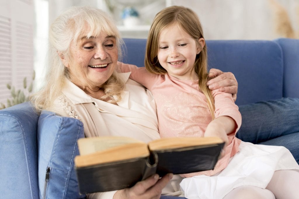 Grandma reading book to grandchild - Grandparents Rights
